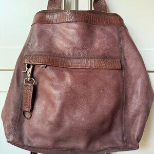 Free People Joey Convertible Leather Bag Backpack - Color: Mochachino